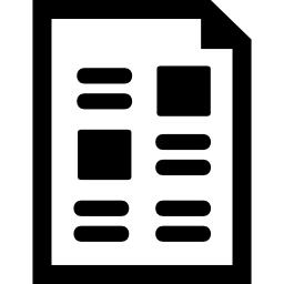 Document with two columns of text lines and images icon