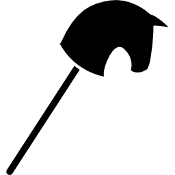 棒の黒いシルエットにおもちゃの馬の頭 icon