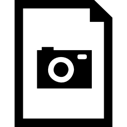 simbolo dell'interfaccia del documento fotografico icona