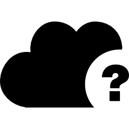nuage avec point d'interrogation Icône