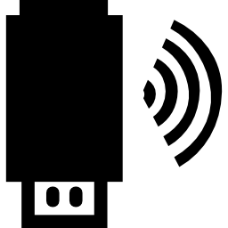 dispositivo usb con señal icono