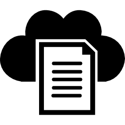 símbolo de interface de documento em nuvem Ícone