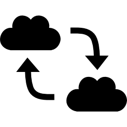 cloud uitwisseling interface-symbool icoon