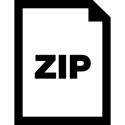 Zip document interface symbol of compressed files icon