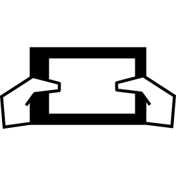 손 사이의 ipad 그립 icon
