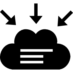 données vers le cloud Icône
