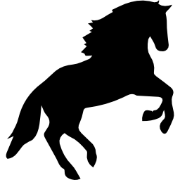 cheval sautant silhouette Icône