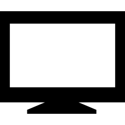 bildschirm eines monitors in weiß icon