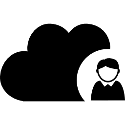 símbolo de interfaz de personal de nube icono