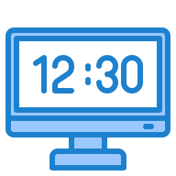 Digital alarm clock icon