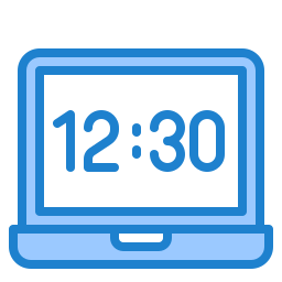 Digital alarm clock icon