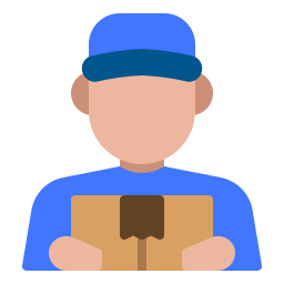 Delivery man icon