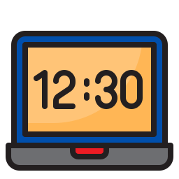 Digital alarm clock icon