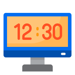 Digital alarm clock icon