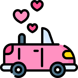 Wedding car icon