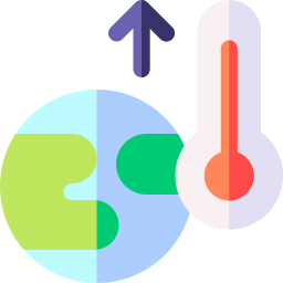 le réchauffement climatique Icône