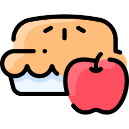 pie de manzana icono