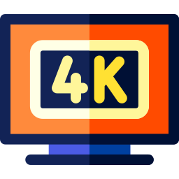 televisión 4k icono