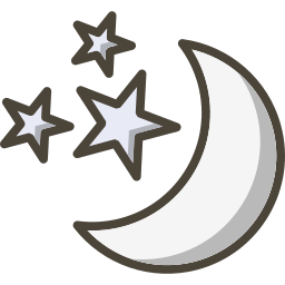 luna y estrellas icono