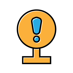 Warning sign icon