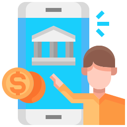 les services bancaires mobiles Icône