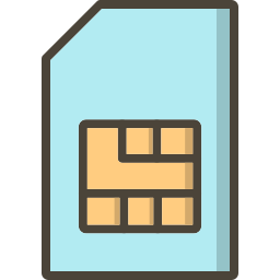 携帯電話の sim カード icon