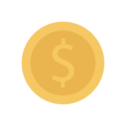 moneda de dólar icono