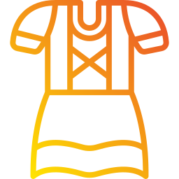 falda acampanada icono