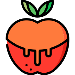 manzana caramelizada icono