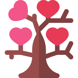 Árbol de amor icono