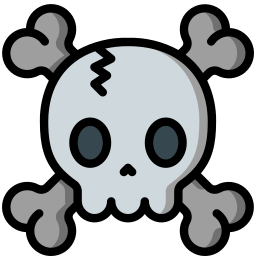 Skull and bones icon