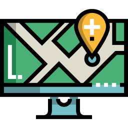 지도 및 깃발 icon
