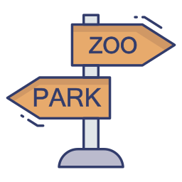 Directional sign icon