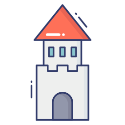 wieża zamkowa ikona