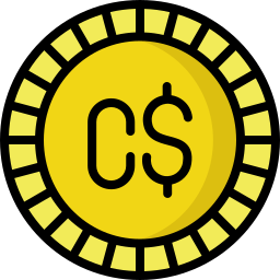 dollaro canadese icona