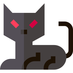 gato negro icono