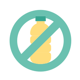 No plastic bottles icon