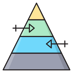 cono triangular icono