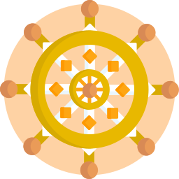 roda do dharma Ícone