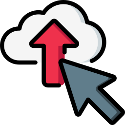 caricamenti su cloud icona