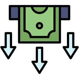 Cash withdrawal icon