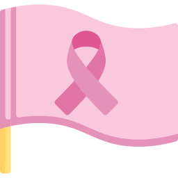 Pink ribbon icon