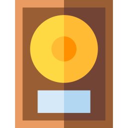 disco dorado icono