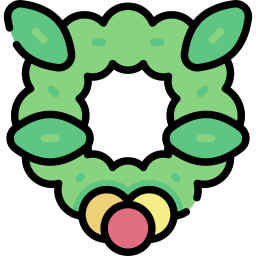 Christmas wreath icon