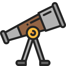 Telescope stand icon