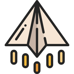 Flying paper plane icon