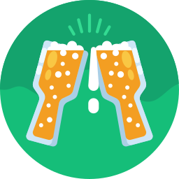 Toasted beer icon