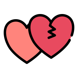 Broken heart icon