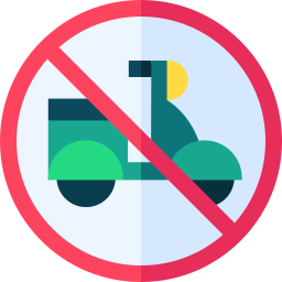 No motorcycles icon