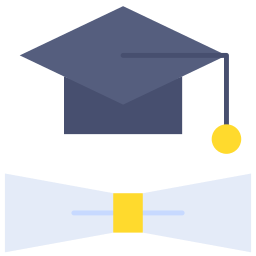 Graduation diploma icon